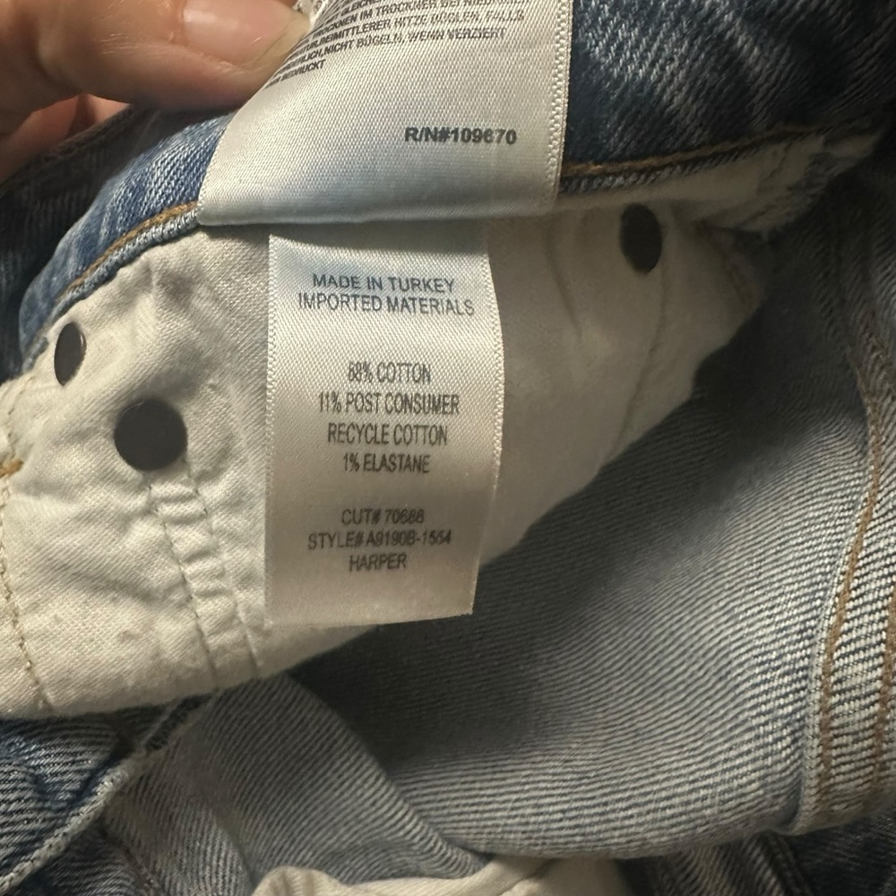 AGOLDE Harper Wide Leg Straight Jean Light Wash High Waisted Stretch 29 EUC - Picture 5 of 6